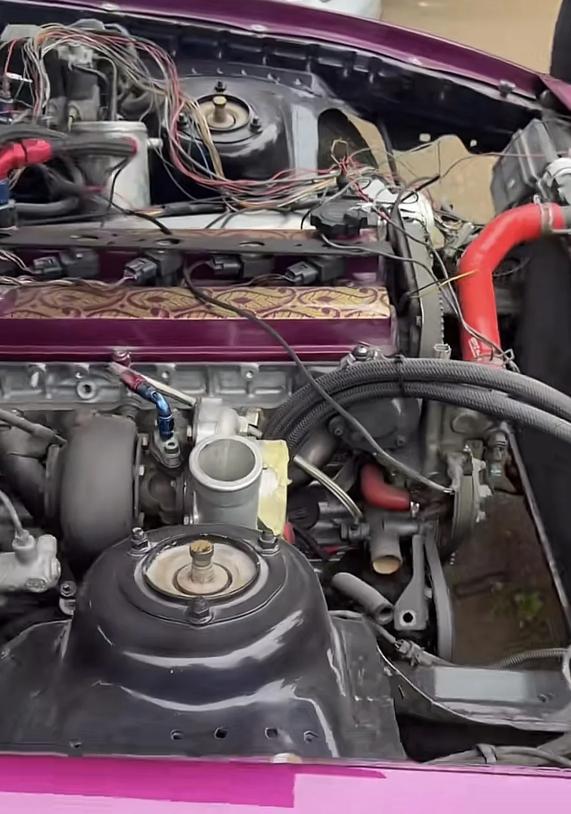 Modified 7M-GTE engine in Toyota Supra